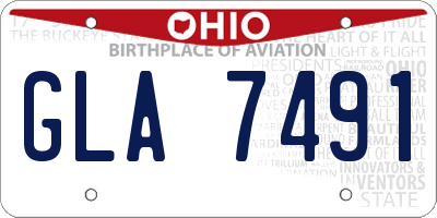 OH license plate GLA7491