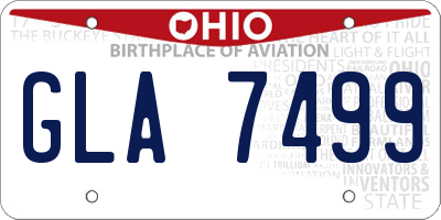 OH license plate GLA7499