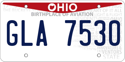 OH license plate GLA7530