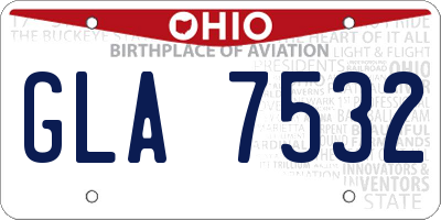OH license plate GLA7532