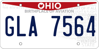 OH license plate GLA7564