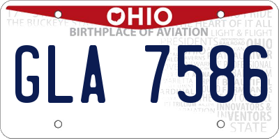 OH license plate GLA7586