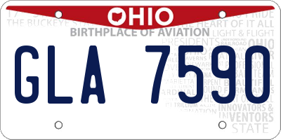 OH license plate GLA7590