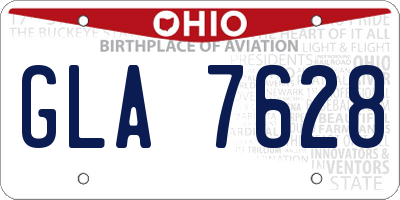 OH license plate GLA7628