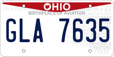 OH license plate GLA7635