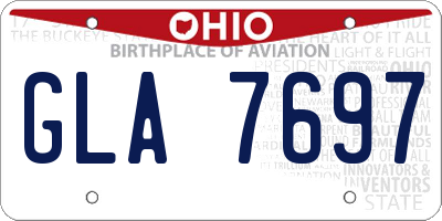 OH license plate GLA7697