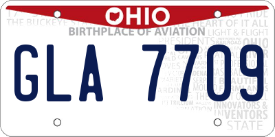 OH license plate GLA7709