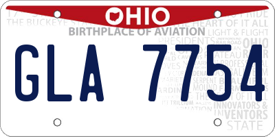 OH license plate GLA7754