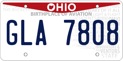 OH license plate GLA7808