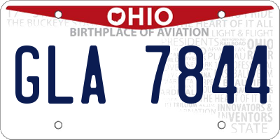 OH license plate GLA7844