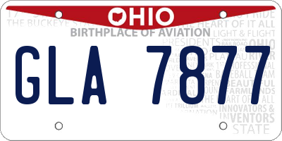 OH license plate GLA7877