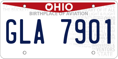 OH license plate GLA7901
