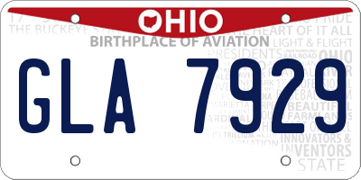 OH license plate GLA7929