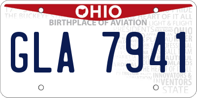 OH license plate GLA7941