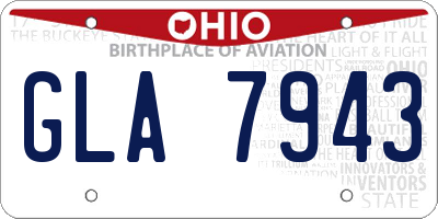 OH license plate GLA7943
