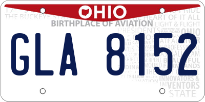 OH license plate GLA8152