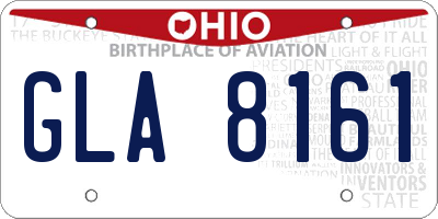 OH license plate GLA8161