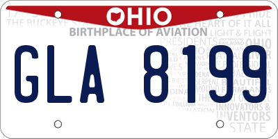OH license plate GLA8199