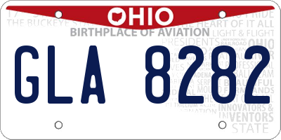 OH license plate GLA8282