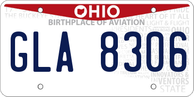 OH license plate GLA8306