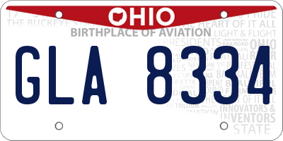 OH license plate GLA8334