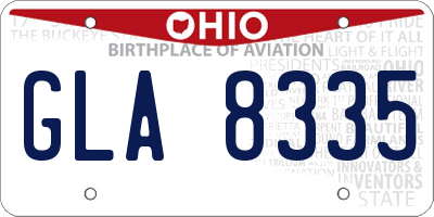 OH license plate GLA8335