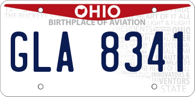 OH license plate GLA8341