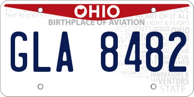 OH license plate GLA8482