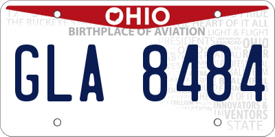 OH license plate GLA8484