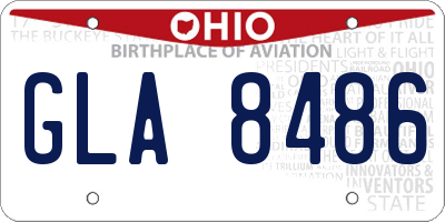 OH license plate GLA8486