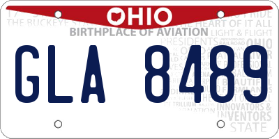 OH license plate GLA8489