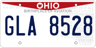 OH license plate GLA8528