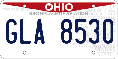 OH license plate GLA8530