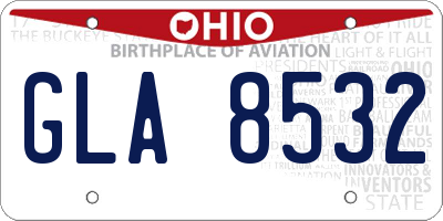 OH license plate GLA8532