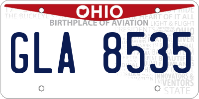 OH license plate GLA8535