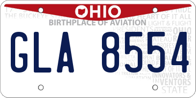 OH license plate GLA8554