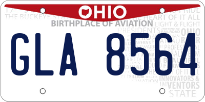 OH license plate GLA8564