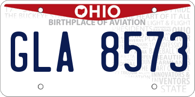 OH license plate GLA8573