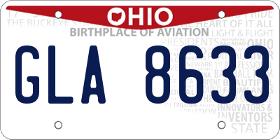 OH license plate GLA8633