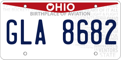 OH license plate GLA8682
