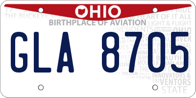 OH license plate GLA8705