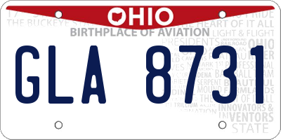 OH license plate GLA8731