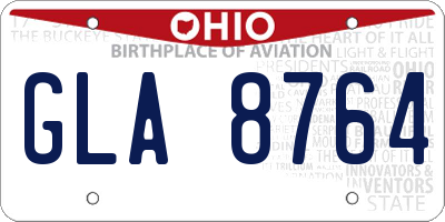 OH license plate GLA8764