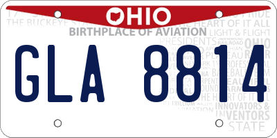 OH license plate GLA8814