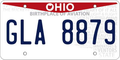 OH license plate GLA8879