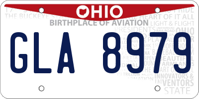 OH license plate GLA8979