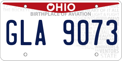 OH license plate GLA9073