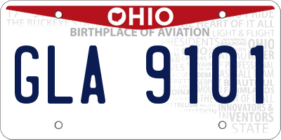 OH license plate GLA9101