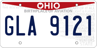 OH license plate GLA9121