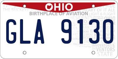 OH license plate GLA9130